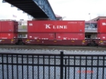 BNSF 238341C Double Stackcar w/KKFU 145405 Container, KKTU 711586 Container & KLTU 766256 Container EB